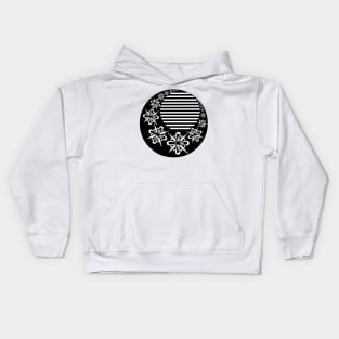 Ornamental waning moon Kids Hoodie